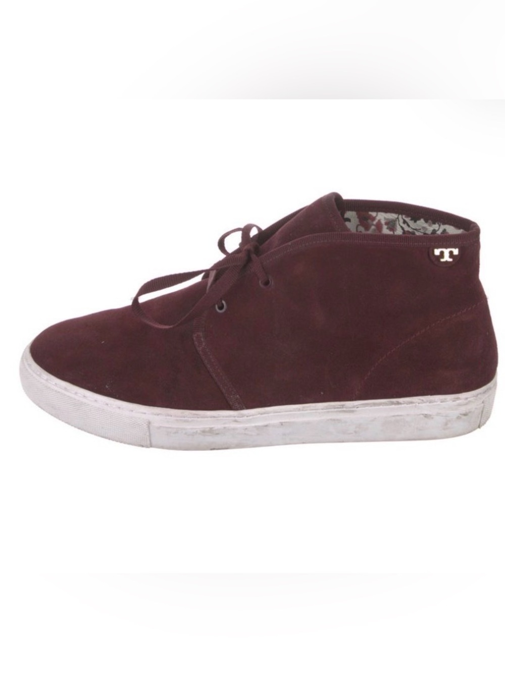 Tory Burch Men's Purple Suede High Top Sneaker
